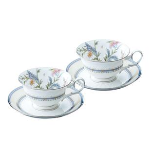 Noritake则武 JARDIN FLEURI骨瓷咖啡杯子精致下午茶具茶杯礼盒装