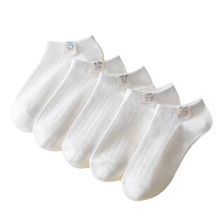 袜子女短袜春秋款女士运动防滑不掉跟船袜冬季吸汗防臭白色女棉袜