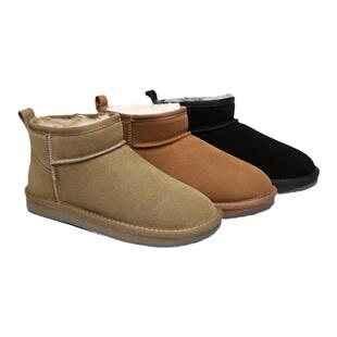 澳洲EVERAU男女同款鞋迷你低筒雪地靴皮毛一体明星同款3125