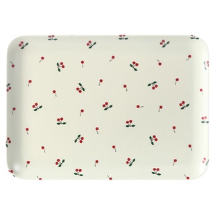 霜山托盘长方形家用日式茶盘下午茶餐盘蛋糕茶具水果零食收纳盘子