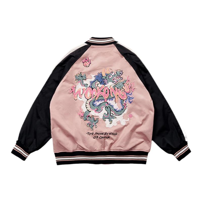 WOOKONG刺绣拼接棒球服