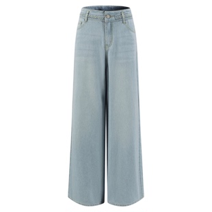 DTLANDO/商场同款25夏新品休闲风女装牛仔裤宽松中长款直筒裤