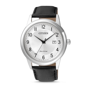 西铁城男女士手表光动能日本正品时尚防水钢带皮带情侣腕表AW1231