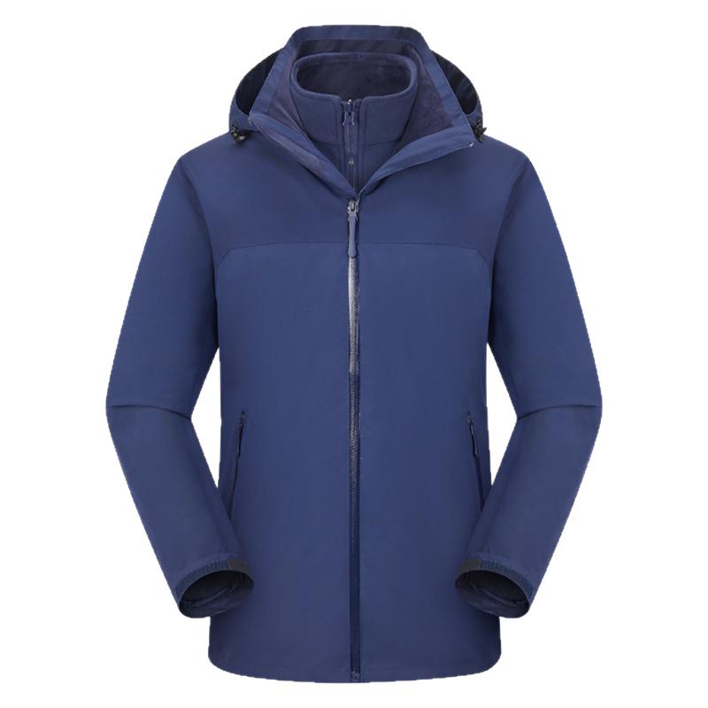 羽绒服内胆冲锋衣女秋冬情侣登山服高端工装风衣外套男定制印logo