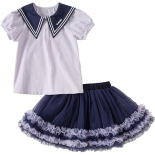 戴维贝拉库洛米裙子女童套装公主裙儿童衣服童装女孩生日秋装新款