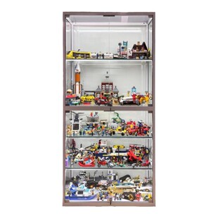 乐高展示柜礼品玩具高达防尘家用透明玻璃陈列柜手办动漫模型展柜