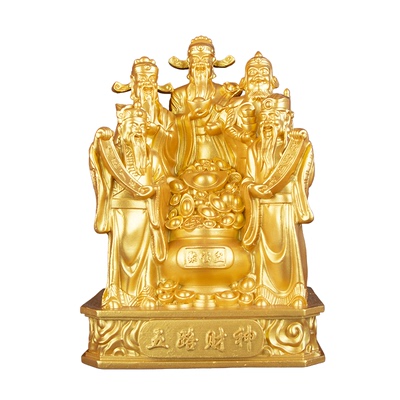 五路财神聚宝盆旺宅招财摆件