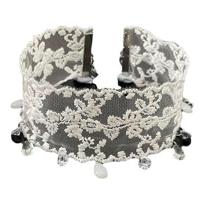白色蕾丝项链女choker