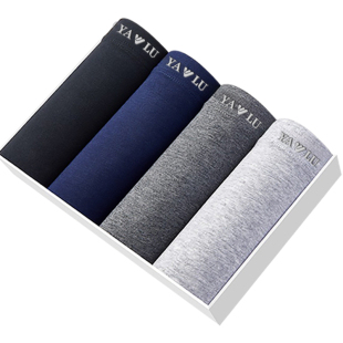 雅鹿内裤男士纯棉四角短裤男生新款高档正品男式平角大码裤衩男款