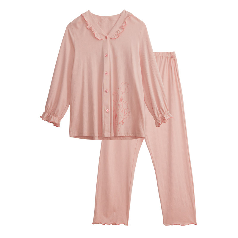 快乐屋孕妇睡衣月子服春夏季纯棉