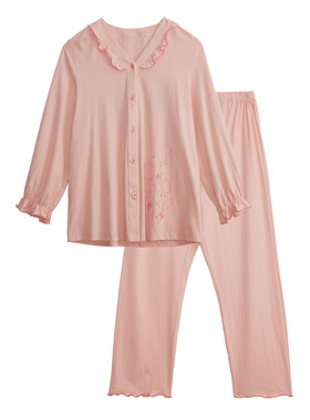 快乐屋孕妇睡衣月子服春夏季纯棉