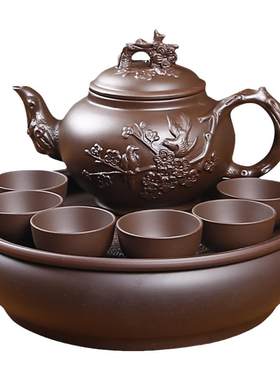 紫砂茶具茶壶茶杯套装