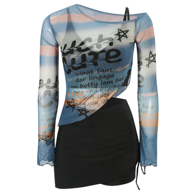 俏皮可爱分体泳衣女泡温泉