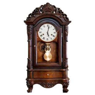 威弗列德老式发条机械报时座钟古典摆钟高端实木立钟北极星机芯