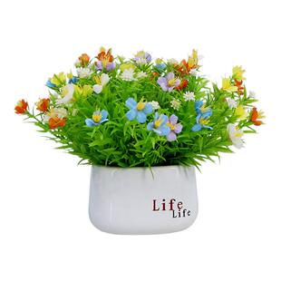 仿真小花小盆栽假花陶瓷瓶家居装饰小清新干花客厅办公室摆件花束