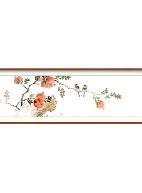 钦若客厅新中式手绘国画装饰画
