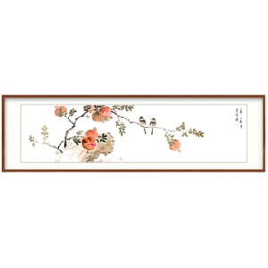 钦若客厅新中式手绘国画装饰画