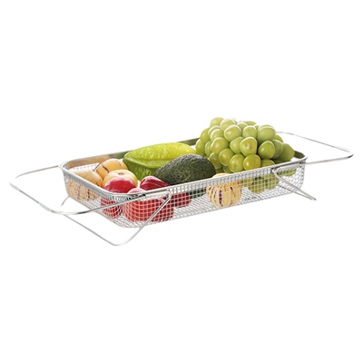 霜山304不锈钢可伸缩洗菜沥水篮