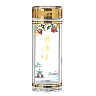 格亚湖心亭玻璃杯男士高档泡茶杯双层水杯官方茶杯正品送礼杯子