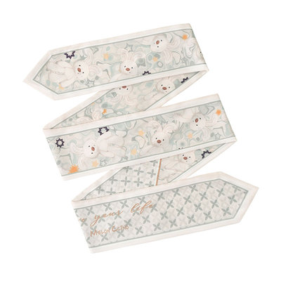 兔年限定日本设计师可爱长条丝巾