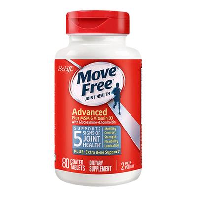 美国movefree氨糖软骨素蓝瓶80粒