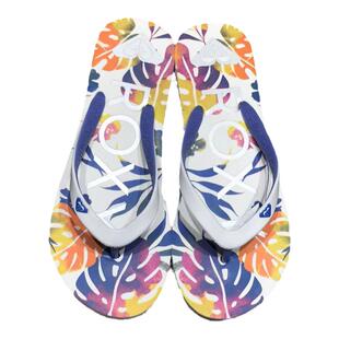 现货ROXY2026夏季新款白色鞋带花底凉拖鞋女时尚百搭仙女风人字拖