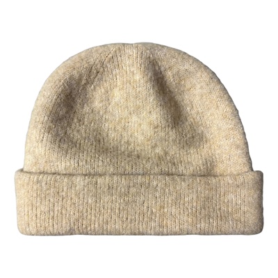 奶乎乎绵软纯色光板仿羊绒毛线帽