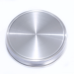 304不锈钢公鸡杯盖子不生锈杯盖带孔瓶盖梅森杯罐 把手杯通用盖子