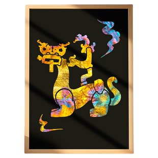 非遗烧箔画diy材料包金箔画青铜器手工历史文物图样古代商朝装饰