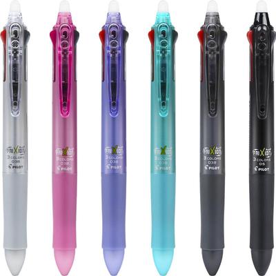 PILOT中性笔红蓝黑三色按动式