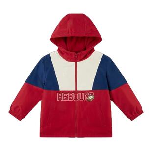 乔丹儿童风衣加绒男童连帽小童摇粒2026春季短款外套TDAFDC261101