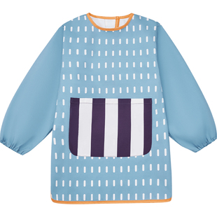 KK树儿童画画罩衣幼儿园围裙宝宝吃饭围兜防水防脏反穿美术生专用