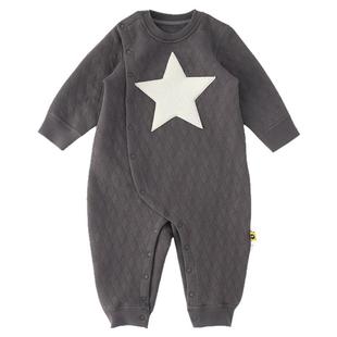 WHYLOOK 宝宝衣服春秋季夹丝棉婴儿连体衣外出薄夹棉保暖秋冬新款