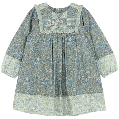 绣花碎花拼接连衣裙UTOUTO春秋