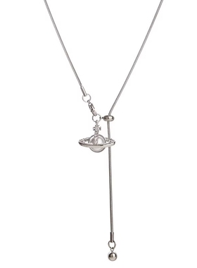 百搭时髦精致珍珠星球吊坠项链