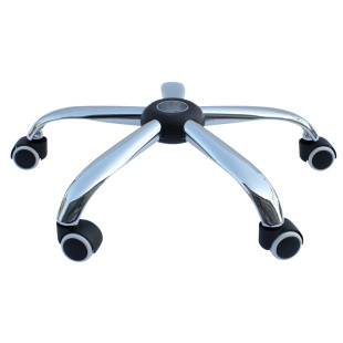 钢制电脑椅脚网椅可躺椅子办公椅转椅五星脚架底盘底座支架零配件