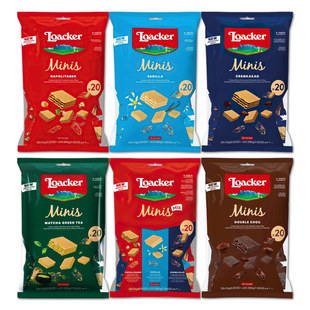 意大利Loacker莱家混合味迷你威化饼干200g 独立小包装下午茶点心