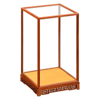 红木宝笼玻璃罩展示盒防尘罩定制