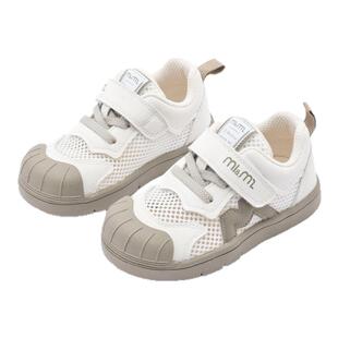 m1m2西班牙童鞋男童运动鞋春夏新款女童板鞋超轻魔术贴小白鞋