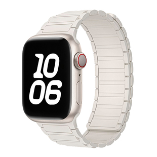 适用apple watch表带新品iwatch手表带苹果s11装甲硅胶磁吸女s10手表超好看原装ultra3腕表s9运动张婧仪同款