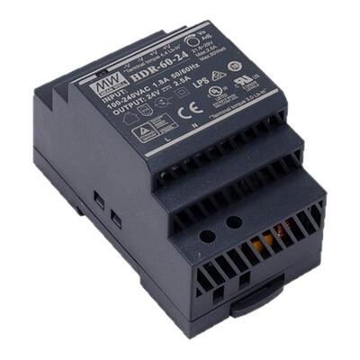 HDR-60明纬导轨式5V/12V/24V开关电源15/48导轨60W直流DR60变压器