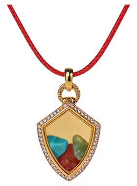 觉行藏式千手观音镀金吊坠男款