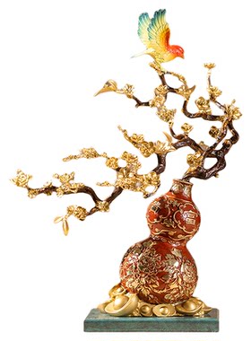 朱炳仁铜 福禄满堂家居玄关装饰电视柜桌面艺术摆件乔迁送礼