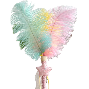 大羽毛仙女逗猫棒猫玩具猫咪消耗体力猫猫用品小猫耐咬带铃铛逗猫