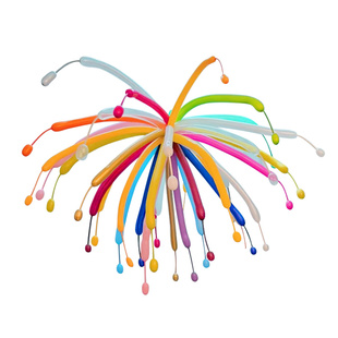 酒店包间生日派对布置场景装饰彩色多巴胺烟花长条气球加厚男女孩