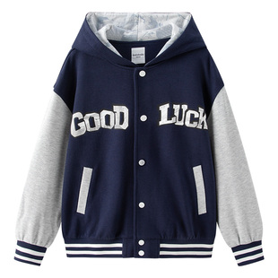 巴拉巴拉童装男童外套春秋儿童棒球服宽松中大童漫画印花潮流时尚