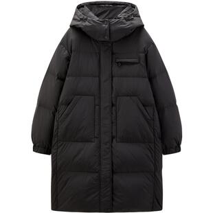 【商场同款】乐町基础中长款羽绒服女冬季新款保暖外套C1ACE4328