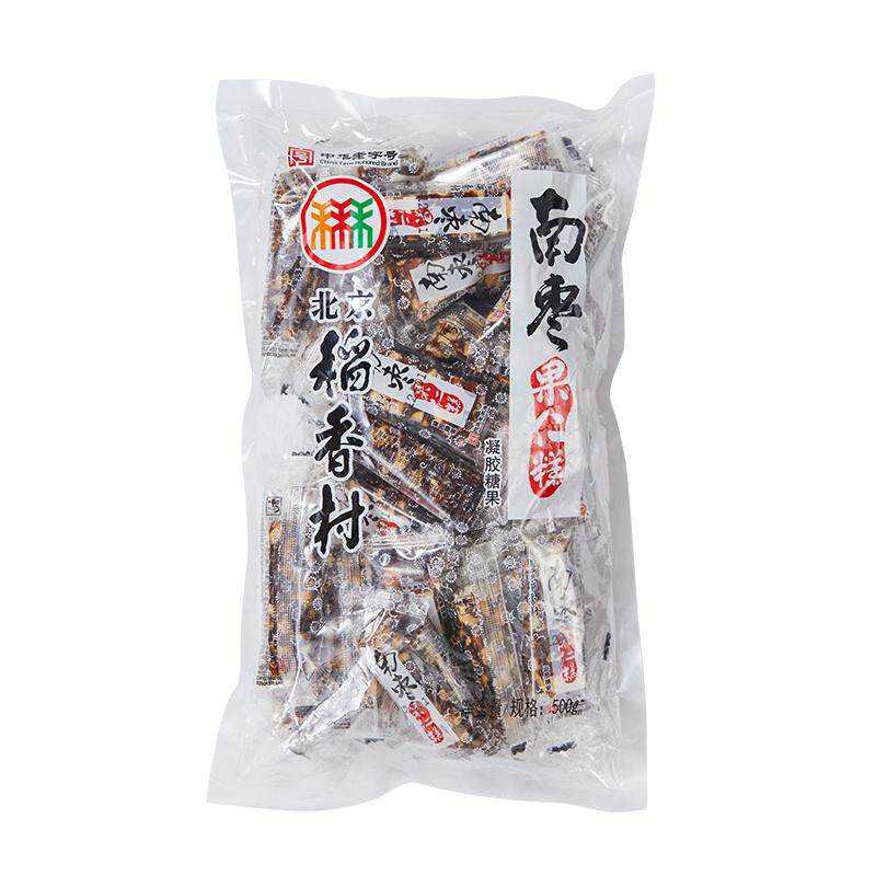 三禾北京稻香村蜜果软糖手工花生零食特产南枣果仁糕传统点心甜食