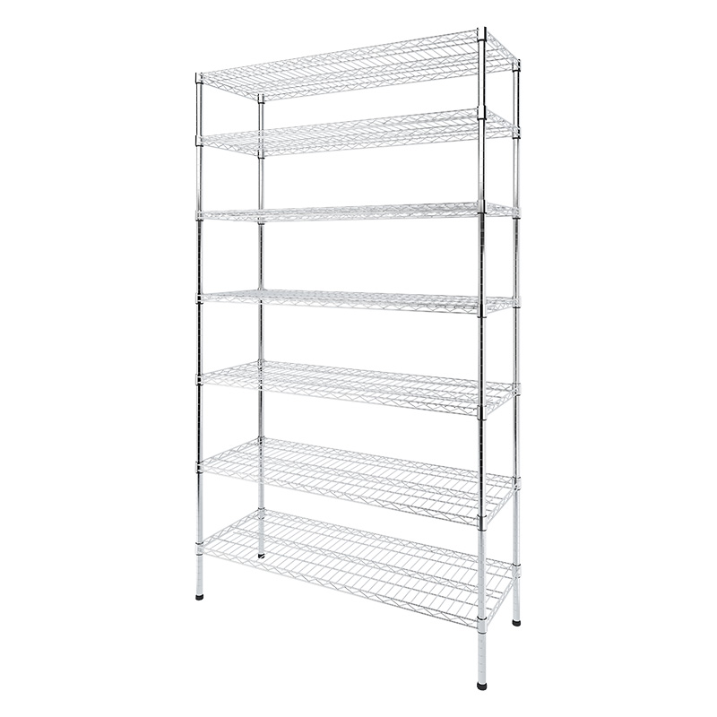 川井七层镀铬置物架线网货架层网架车间金属铁架洁净室物料储存架
