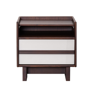 支吾山影实木床头柜简约现代卧室家用收纳柜子储物柜高级感床边柜